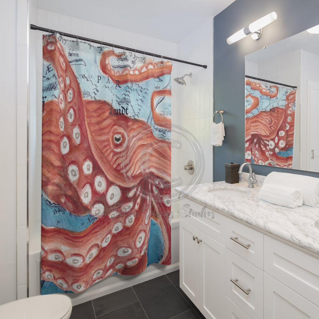 octopus wallpaper bathroom
