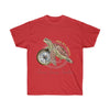Save The Sea Turtles Art Dark Unisex Ultra Cotton Tee Red / S T-Shirt