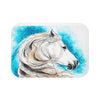 Andalusian Horse Comic Style Blue Stallion Bath Mat Small 24X17 Home Decor