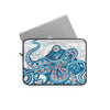 Blue Pink Octopus Vintage Map Nautical Art Laptop Sleeve