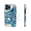Blue Pink Octopus Vintage Map Nautical Art Mate Tough Phone Cases Iphone 13 Pro Max Case