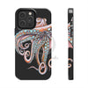 Dancing Octopus Pink On Black Art Mate Tough Phone Cases Iphone 14 Pro Max Case
