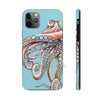 Dancing Octopus Teal Blue Art Mate Tough Phone Cases Iphone 11 Pro Max Case