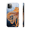 Dancing Octopus With Bubbles Blue Art Mate Tough Phone Cases Iphone 11 Pro Max Case