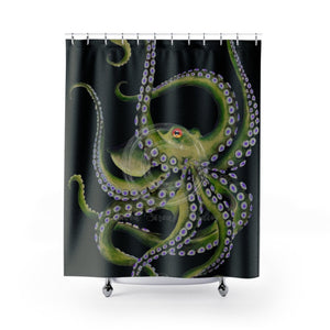 Green Octopus Tentacles Dance Shower Curtain 71X74 Home Decor