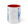 Happy Dolphins Love Blue Watercolor Art Accent Coffee Mug 11Oz Red /