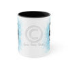 Husky Dog Running Blue On White Art Accent Coffee Mug 11Oz Black /