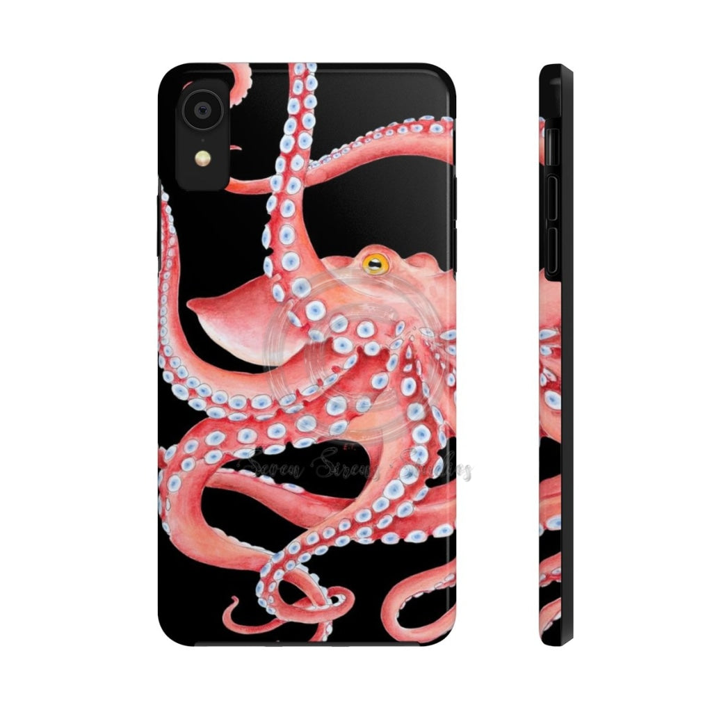 Red Octopus Black Case Mate Tough Phone Cases Seven Sirens Studios Red Octopus Black Case Mate Tough Phone Cases Seven Sirens Studios
