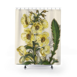 Vintage Yellow Poppies Flowers Shower Curtains 71X74 Home Decor