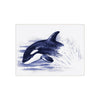 Baby Orca Whale Breaching Blue Art Ceramic Photo Tile