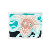 Teal Orange Octopus Stippling Ink Art Ceramic Photo Tile