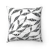 Abstract Doodle B/w Pattern Ink Square Pillow Home Decor