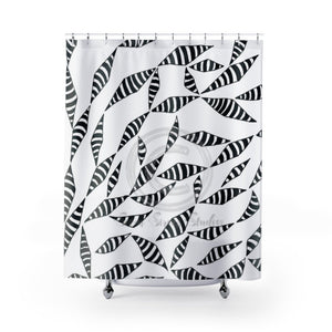 Abstract Doodle Ink Pattern Art Shower Curtain 71X74 Home Decor