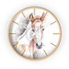 Appaloosa Horse Colt Pony Watercolor Art Wall Clock Wooden / White 10 Home Decor