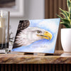 Bald Eagle Watercolor Art Ceramic Photo Tile 6 × 8 / Glossy Home Decor