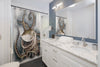 Beige Dark Octopus Watercolor Art Shower Curtains Home Decor