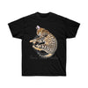 Bengal Cat Napping Kitten Comic Style Art Dark Unisex Ultra Cotton Tee Black / S T-Shirt