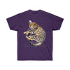 Bengal Cat Napping Kitten Comic Style Art Dark Unisex Ultra Cotton Tee Purple / S T-Shirt