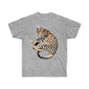 Bengal Cat Napping Kitten Comic Style Art Ultra Cotton Tee Sport Grey / S T-Shirt