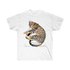 Bengal Cat Napping Kitten Comic Style Art Ultra Cotton Tee White / S T-Shirt