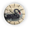 Black Swan Music Vintage Chic Art Wall Clock Home Decor