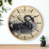 Black Swan Music Vintage Chic Art Wall Clock Home Decor