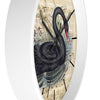 Black Swan Music Vintage Chic Art Wall Clock Home Decor