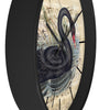 Black Swan Music Vintage Chic Art Wall Clock Home Decor