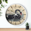 Black Swan Music Vintage Chic Art Wall Clock Home Decor