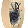 Black Swan Music Vintage Chic Art Wall Clock Home Decor