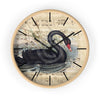 Black Swan Music Vintage Chic Art Wall Clock Wooden / 10 Home Decor
