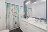 Blue Andalusian Horse Watercolor Stallion Art Shower Curtain Home Decor
