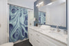 Blue Dancing Octopus Watercolor Art Shower Curtains Home Decor