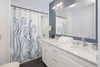 Blue Funky Tentacles Ink Art Shower Curtains Home Decor