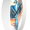 Blue Jay As A Phoenix Ink Art Wall Clock Home Decor