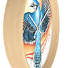 Blue Jay As A Phoenix Ink Art Wall Clock Home Decor