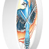 Blue Jay As A Phoenix Ink Art Wall Clock Home Decor