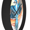 Blue Jay As A Phoenix Ink Art Wall Clock Home Decor