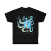 Blue Octopus Ink Art Dark Unisex Ultra Cotton Tee Black / S T-Shirt