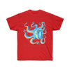 Blue Octopus Ink Art Dark Unisex Ultra Cotton Tee Red / S T-Shirt