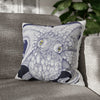 Blue Octopus Kraken Tentacles Ink Art Spun Polyester Square Pillow Case 18 × Home Decor