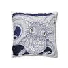 Blue Octopus Kraken Tentacles Ink Art Spun Polyester Square Pillow Case Home Decor