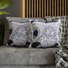 Blue Octopus Kraken Tentacles Ink Art Spun Polyester Square Pillow Case Home Decor