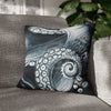 Blue Octopus Kraken Tentacles Watercolor Dark Art Spun Polyester Square Pillow Case 18 × Home Decor