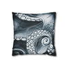 Blue Octopus Kraken Tentacles Watercolor Dark Art Spun Polyester Square Pillow Case Home Decor