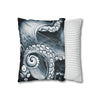 Blue Octopus Kraken Tentacles Watercolor Dark Art Spun Polyester Square Pillow Case Home Decor