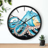 Blue Octopus Retro Ink Art Wall Clock Home Decor