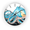 Blue Octopus Retro Ink Art Wall Clock White / Black 10 Home Decor
