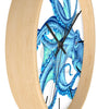 Blue Octopus Tentacles Dance Ink Art Wall Clock Home Decor