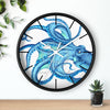 Blue Octopus Tentacles Dance Ink Art Wall Clock Home Decor